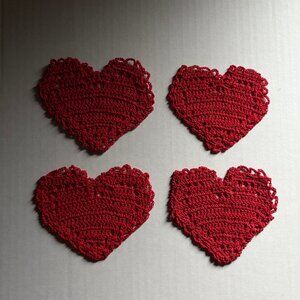 Red Crochet Hearts